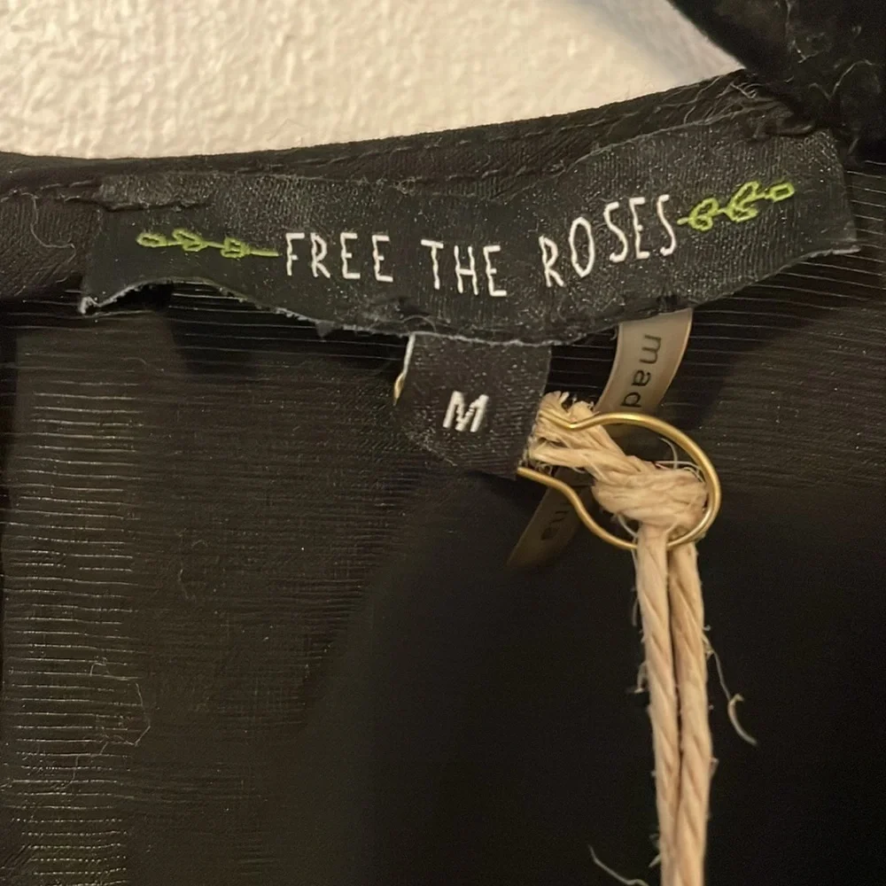 Free the Roses Black Mini Dress - Picture 7 of 9